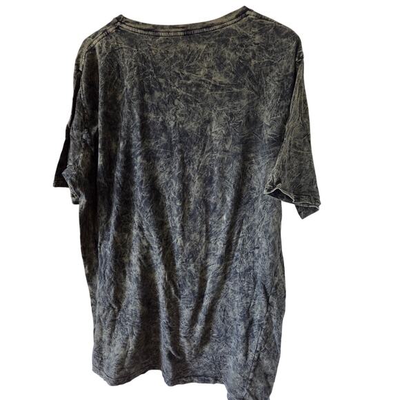 Black Red DOPE Brand Tie Dye Peace Sign Tee Shirt Large Retro Vintage - Picture 2 of 7